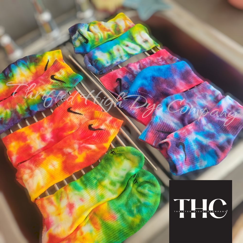 TieDye Nike Drifit Ankle socks